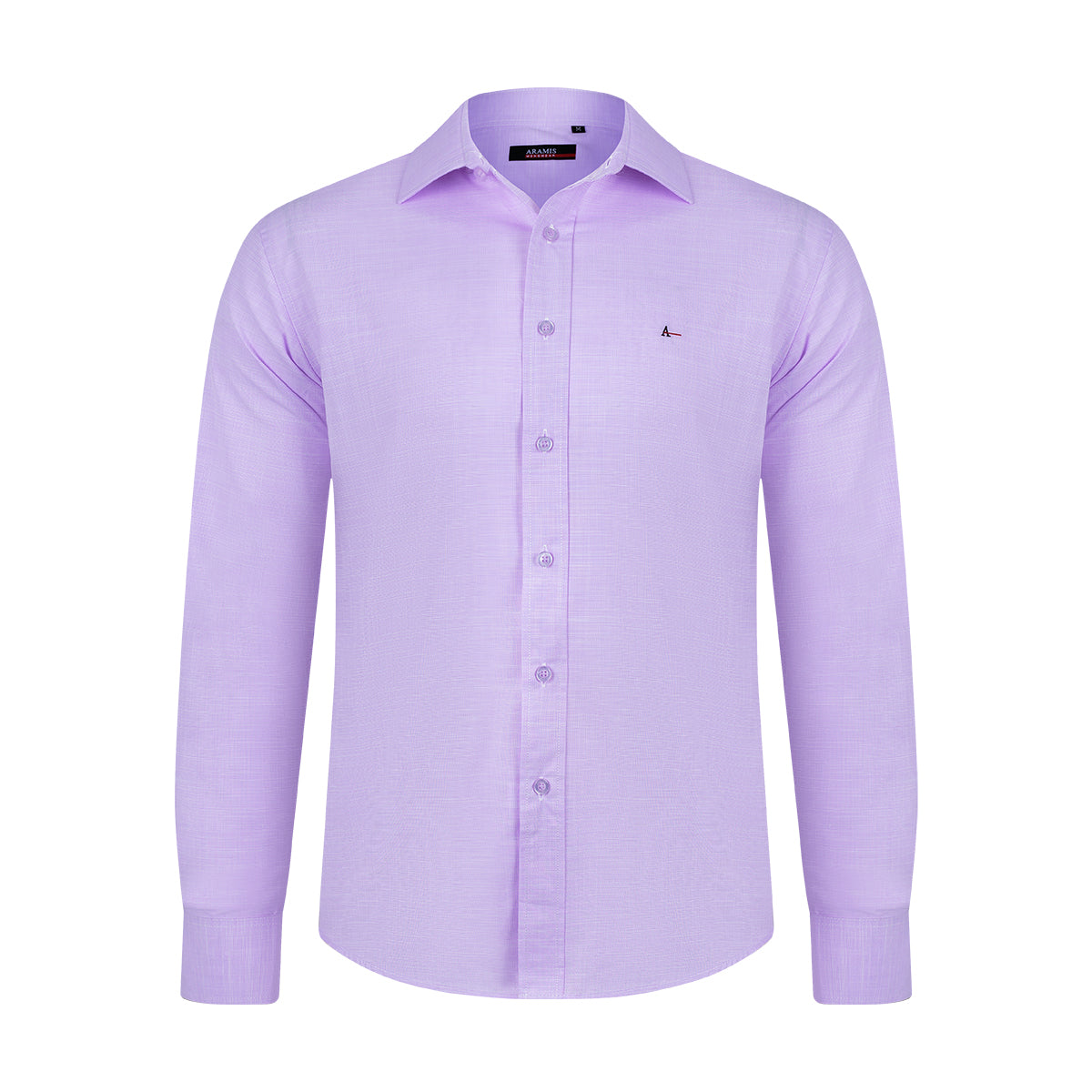 Camisa Social Slim Fit Aramis Masculina Algodão Egípcio Premium Lilás