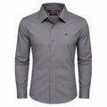 Camisa Social Slim Fit Aramis Masculina Algodão Egípcio Cinza